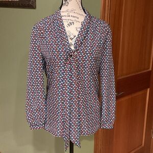 Juicy Couture Black and Red Floral Top, Size S